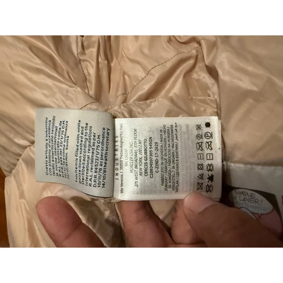 Women's Moncler Pink Velvet Puffer Jacket Size S with Beige Lining - Picture 11 of 13